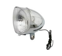 Lampe avant bullet UNION Chrome pour dynamo - Vélo loisir - Obus - Optique à grande diffusion