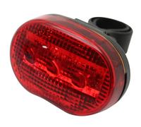 Éclairage vélo à pile arrière sur tige de selle arrière à Leds livré avec 2 piles Aaa Marwi 404 Noir TU