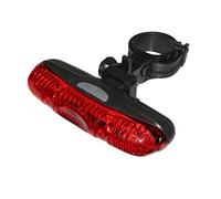 Éclairage vélo à pile arrière sur tige de selle Flash 5 Leds 3 fonctions livré avec 2 piles Aaa Newton Noir TU
