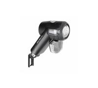 Eclairage velo a pile avant sur fourche nox sport auto 12 lux noir livre avec 2 piles aa (voir a 30m et visible a 2kms)