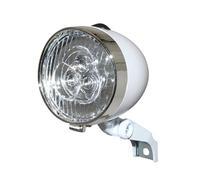 Eclairage vélo à pile avant sur fourche P2R rétro à LED diamètre 70mm blanc
