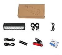 Éclairage Vélo pour avant Alliage Aluminium IPX6 Éclairage Vélo | 2000 lumens max, 7 modes dont pour flash, faisceau large, visibilité nuit, sécurité accrue(Head+Tail light)