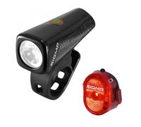 ECLAIRAGE VELO RECHARG.USB AV+AR SIGMA LED BUSTER 150 /NUGGET II FLASH NOIR