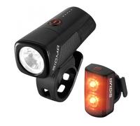 SIGMA - Buster 400 / RL 80 Set | Feux Avant et arrière à LED | 400 lumens et 80 lumens | Eclairage vélo Avant et arrière à Piles avec Cinq Modes d'éclairage