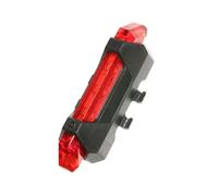 Éclairage vélo USB arrière sur tige de selle ou haubans 5 Leds 2 fonctions P2R Noir TU