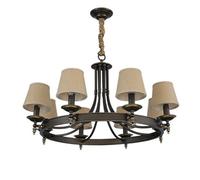 Éclairage Vintage Décor Rustique Lustre De Ferme Luminaire Antique Décor À La Maison Traditionnel Plafonnier en Laiton Éclairage Fabriqué À La Main Lumière De Salle À Manger,A,8 Têtes