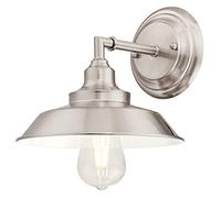 Éclairage Westinghouse 63543 Luminaire mural d'intérieur Iron Hill à une lampe, finition nickel brossé