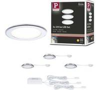 Éclairages encastrés LED pour meubles Kit de 3 rond 65 mm 3x2,5W 3x180lm 230/12V 3000K Chrome Chrome