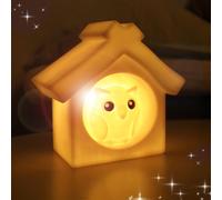 Éclaire Ma Nuit Veilleuse Led Chambre Pour Enfants Lampe Enfant 3d, 16 Couleurs, Rechargeable Via Usb, Télécommandée Luminosité Réglable Hibou (Blanc) 12,7 X 8 X 12,7cm