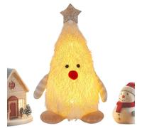 éclairée de Noël - Décor de Vacances de 8 Pouces | Figurine en Tissu de Coton - Ornement de Table pour la Maison, Le Bureau, l'école et Les décorations de fête apportant Chaleur et joi