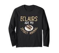 Eclairs Are My Spirit Animal Éventails de pâtisserie amusants Manche Longue