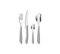 Amefa Ménagère 24 couverts Eclat Géo – Inox 18/0, finition brillante, gris et blanc
