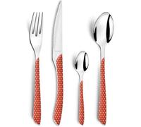 Eclat Geo Rouge & Blanc - Ménagère 24 pièces