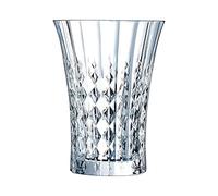 6 verres à jus et soda 36cl lady diamond - cristal d'arques - verre ultra transparent au design vintage