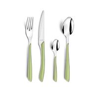 Amefa – Ménagère 24 couverts Eclat Pastel – Acier inoxydable 18/0, finition brillante – Vert