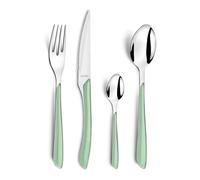 Amefa – Ménagère 24 couverts Eclat Pastel – Acier inoxydable 18/0, finition brillante – Vert