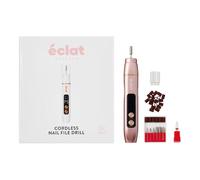 Éclat Perceuse à ongles électrique sans fil, lime professionnelle pour acrylique, gel, poudre de trempage, kit de manucure et pédicure portable et rechargeable avec lumière LED, 7 forets, bandes