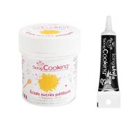 Eclats sucrés pétillants 50 g + Stylo glaçage noir Scrapcooking