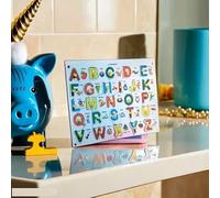 Eclet ABCD Planche en bois | Casse-tête alphabet anglais Montessori blocs éducatifs pour enfants avec pochette