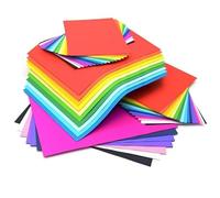 Eclet Lot de 100 feuilles de papier coloré A4 (10 feuilles de chaque couleur) pour impression de copie/papier d'art et d'artisanat double face coloré Papeterie de bureau, cadeau de fête des enfants