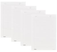 Eclet Lot de 80 feuilles | Format A3, blanc, feuilles lignées d'un côté pour projet/devoir/pratique/devoirs 150 g/m² (A3-80 feuilles)-C
