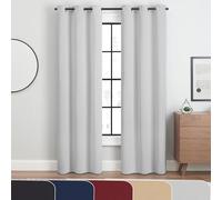 Eclipse Andover Rideaux occultants Thermiques à œillets pour Chambre à Coucher (2 Panneaux), 106,7 x 213,4 cm, Blanc argenté