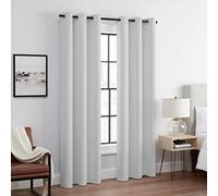 Eclipse Andover Rideaux occultants Thermiques à œillets pour Chambre à Coucher (2 Panneaux), 106,7 x 274,3 cm, Blanc argenté