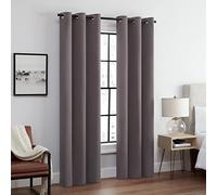 Eclipse Andover Rideaux occultants Thermiques à œillets tripleweave pour Chambre à Coucher (2 Panneaux), 106,7 x 241,3 cm, Gris