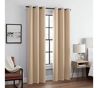 Eclipse Andover Rideaux occultants Thermiques à œillets tripleweave pour Chambre à Coucher (2 Panneaux), 106,7 x 160 cm, Beige
