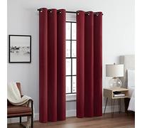 Eclipse Andover Rideaux occultants Thermiques à œillets tripleweave pour Chambre à Coucher (2 Panneaux), 106,7 x 241,3 cm, Rouge