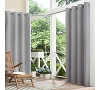 Eclipse Bradford Rideau de fenêtre Polyvalent occultant imperméable à œillets pour intérieur ou extérieur (1 Panneau), 132,1 x 160 cm, Blanc