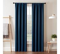 Eclipse Darrell Rideaux de fenêtre occultants Thermiques avec Passe-Tringle pour Chambre à Coucher ou Salon (Panneau Simple), 213,4 x 94 cm, Indigo