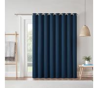 Eclipse Darrell Thermaweave Rideau occultant Extra Large à œillets pour Porte de terrasse coulissante, Indigo, 213,4 x 254 cm