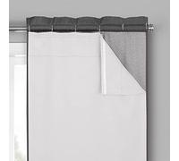 Eclipse Doublure Thermique occultante et Minimaliste pour Rideaux de fenêtre avec Crochets de draperie (2 Panneaux), 68,6 x 203,2 cm, Blanc