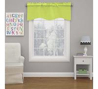 ECLIPSE Kendall Cantonnière festonnée Moderne avec Passe-Tringle pour Cuisine ou Salle de Bain, 106,7 x 45,7 cm, Vert Citron
