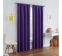 Eclipse Kendall Rideau de fenêtre occultant Thermique Moderne avec Passe-Tringle pour Chambre à Coucher ou Salon (1 Panneau), 106,7 x 213,4 cm, Violet