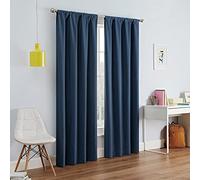 Eclipse Kendall Rideau de fenêtre occultant Thermique Moderne avec Passe-Tringle pour Chambre à Coucher ou Salon (1 Panneau), 106,7 x 213,4 cm, Denim