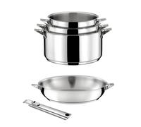 Eclipse - Lot 5 pièces - Casseroles 16, 18 et 20cm, Poêle 24cm inox et poignée
