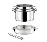 Eclipse - Lots 5 Pièces - Casseroles 16, 18 Et 20cm, Poêle 24cm Inox Et Poignée