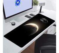 Éclipse Lunaire Noire Tapis de Souris de Jeu 700x300x3 mm Grand Tapis de Souris Gaming sous-Main Bureau Gamer Large avec Base Antidérapante Tapis de Clavier Lavable pour Gamer PC