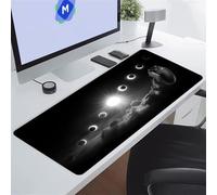 Éclipse Lunaire Tapis de Souris de Jeu 1200x600x2 mm Grand Tapis de Souris Gaming sous-Main Bureau Gamer Large avec Base Antidérapante Tapis de Clavier Lavable pour Gamer PC