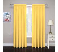 Eclipse Pairs to Go Cadenza Microfiber Window Panel Pair, Mimose., 80" x 54"