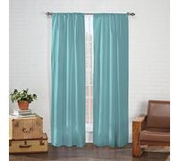 Eclipse Pairs to Go Cadenza Rideaux décoratifs Modernes avec Passe-Tringle pour Salon (2 Panneaux), 101,6 x 137,2 cm, égéen