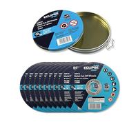Eclipse Professional Tools A60V115 Disques de coupe ultra-minces 115 x 1,0 mm - Idéal pour le métal, la céramique, le verre et les composites - Paquet de 10 lames