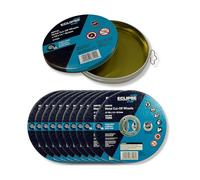 Eclipse Professional Tools A60V125 Disques de coupe ultra-minces 125 x 1,0 mm - Idéal pour le métal, la céramique, le verre et les composites - Paquet de 10 lames
