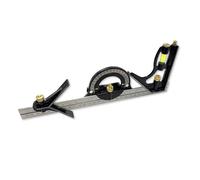 Eclipse Professional Tools ECUK-50-460R Coffret de Mesure Combiné 300 mm - Règle, Pointe à Tracer, Niveaux à Bulle, Rapporteur, Équerre et Têtes de Centrage - Graduations Métriques et Impériales