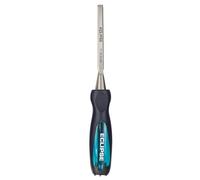 Eclipse Professional Tools TT-BEWC3/8E Ciseau à Bois 3/8 Pouce (9,53 mm), Soie Traversante, Biseau 25°, Lame Chrome Vanadium, Tête de Frappe en Acier, Poignée Antidérapante