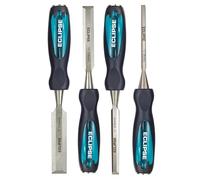 Eclipse Professional Tools TT-BEWC4BCE Ensemble de 4 gouges de menuisier à manche traversant (1/4", 1/2", 3/4", 1")
