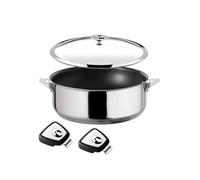 Sauteuse 24 cm - CUISINOX - Eclipse - Revêtement céramique - Couvercle inclus - 2 anses amovibles
