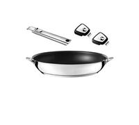 - ECLIPSE - Set poêle 32 cm revêtement céramique avec poignée inox et anses amovibles